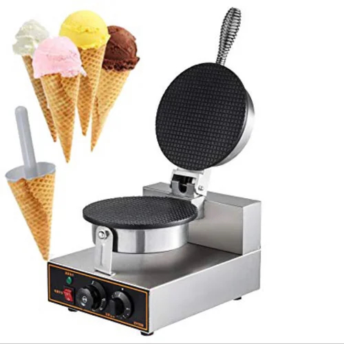 Bhimboys Electric Stainless Steel Round Waffle Cone Maker, Certification : ISO 9001:2008 Certified