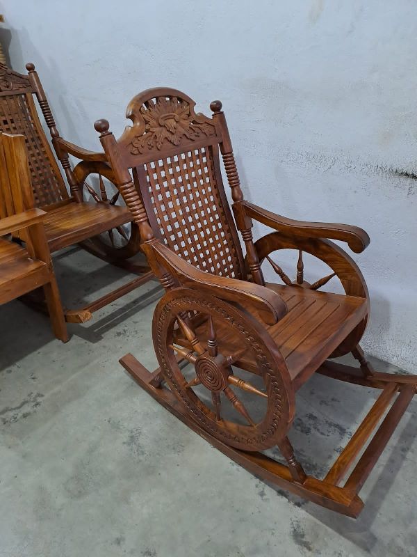 Ec chair in teak wood, Shape Rectangular Kerala Coir Emporium
