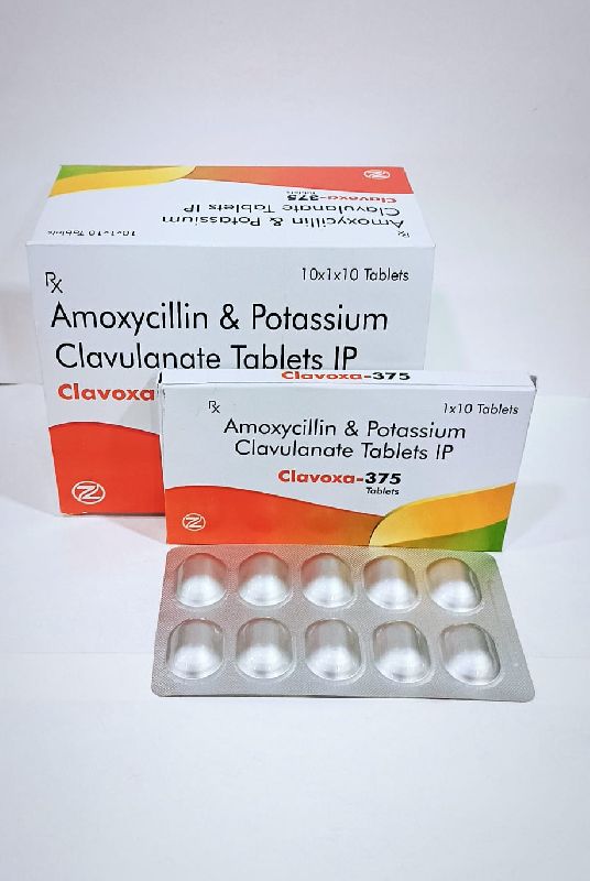 Clavoxa-375 Tablets, Packaging Size : 10X1X10 (STRIP)