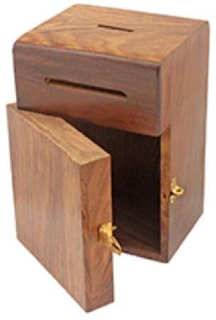 Plain Wood money box, Shape : Rectangle