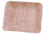 Rectangular 10x10 Areca Leaf Shallow Plate, for Serving Food, Feature : Good Quality, Eco Friendly