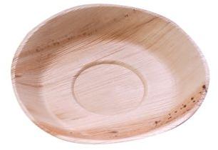 22x2.5 Areca Leaf Round Plate, for Serving Food, Size : 22x2.5cm