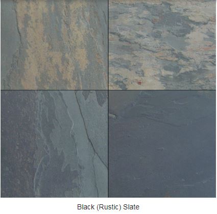 Black Rustic Slate Stone Tiles, for Construction, Size : Standard