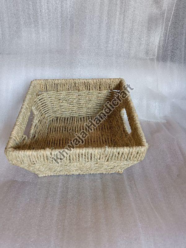 Square Seagrass Basket with Handle, Packaging Type : Packet