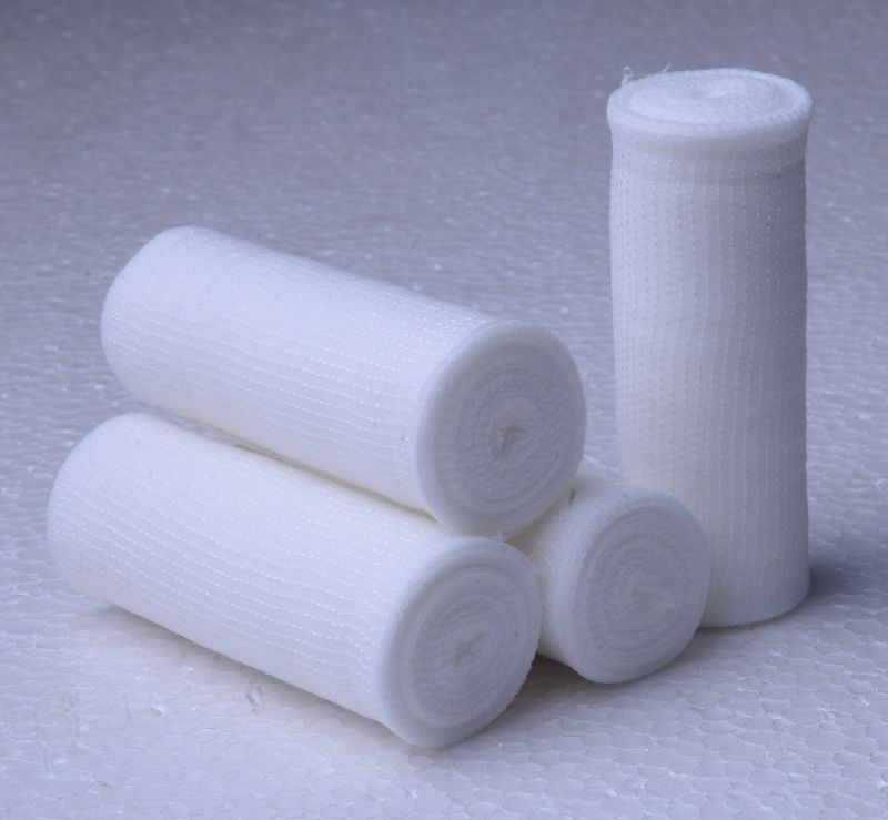 Elastic Gauze Bandage, Size : 6cm, 8cm, 10cm width with fast edges