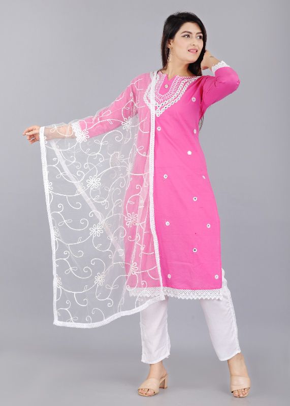 Rayon hand embroidery suits