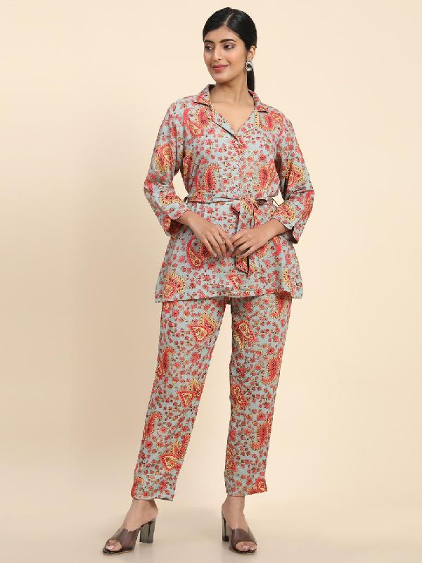 Grey Printed Co-ord Set