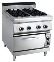 Four Burner Cooking Range with Oven, Color : Silver