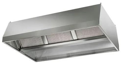 Rectangular Polished Stainless Steel Island Type Exhaust Hood, for Kitchen, Mounting Type : Ceiling Mounted