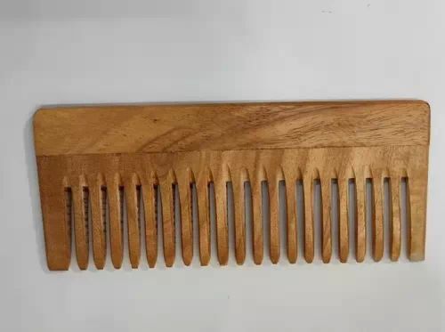 6.5 Inch Neem Wood Shampoo Comb, for Home, Color : Brown