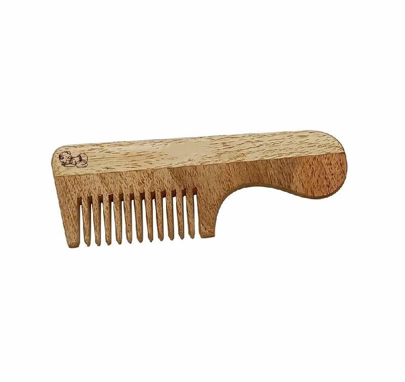 Neem Wood Pocket Comb, for Home, Color : Brown