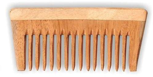 Neem Wood Shampoo Comb, for Home, Color : Brown