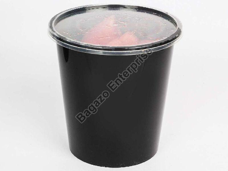 Round 1000ml Tall Black Plastic Container, Feature : Good Quality, Perfect Shape
