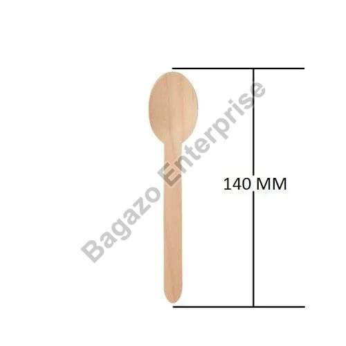 Non Polished 140mm Wooden Spoon, For Hotel, Restaurant, Feature : Durable, Eco-friendly