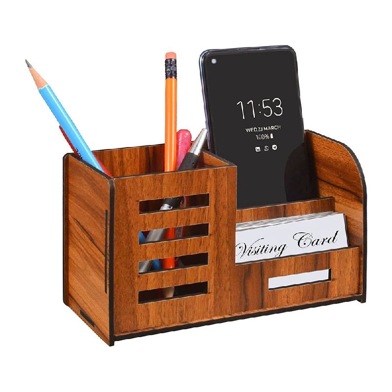 Polished Wooden Office Desk Organizer, Style : Modern