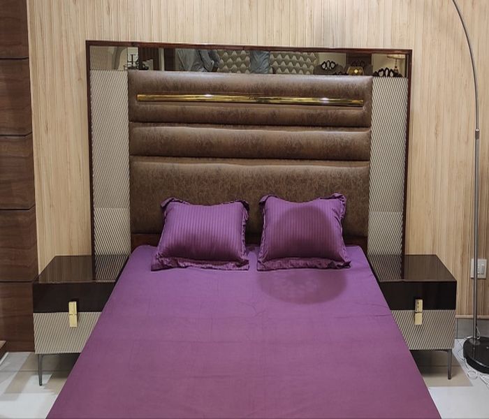 Laminate Luxury Design Bed, Material Plywood Living Furniture Arts