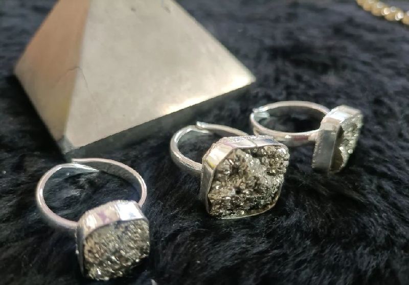 Stone Pyrite Ring, Gender : Female, Unisex