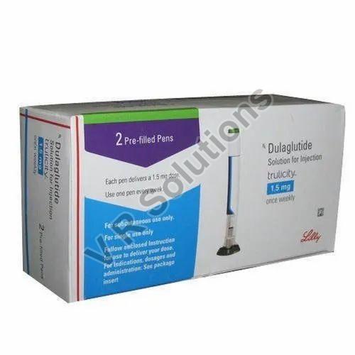 1.5ml Trulicity Dulaglutide Solution Injection, Packaging Size : 2 pre filled pens