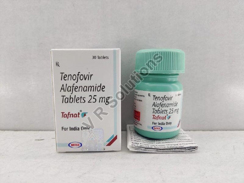 25 Mg Natco Tenofovir Alafenamide Tablet, Packaging Size : 1*30