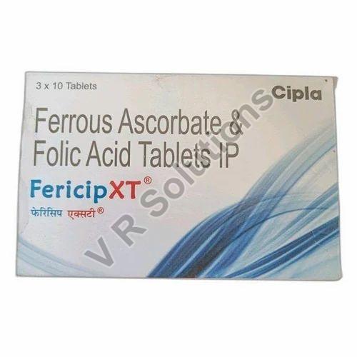 Fericip XT Ferrous Ascorbate Folic Acid Tablets