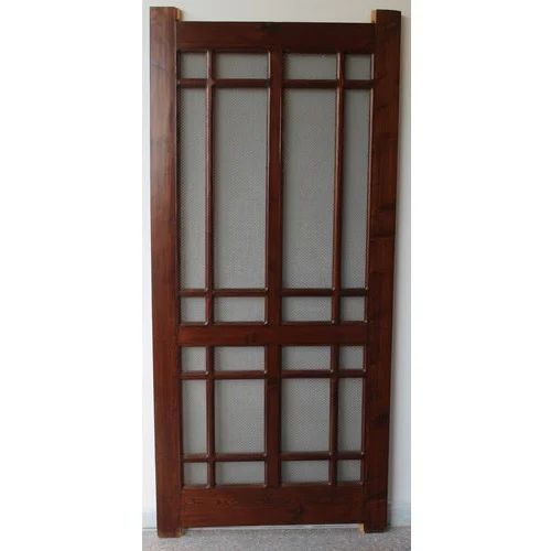 Teak Swing Polished Wooden Jali Door, for Home, Kitchen, Office, Cabin, Pattern : Plain