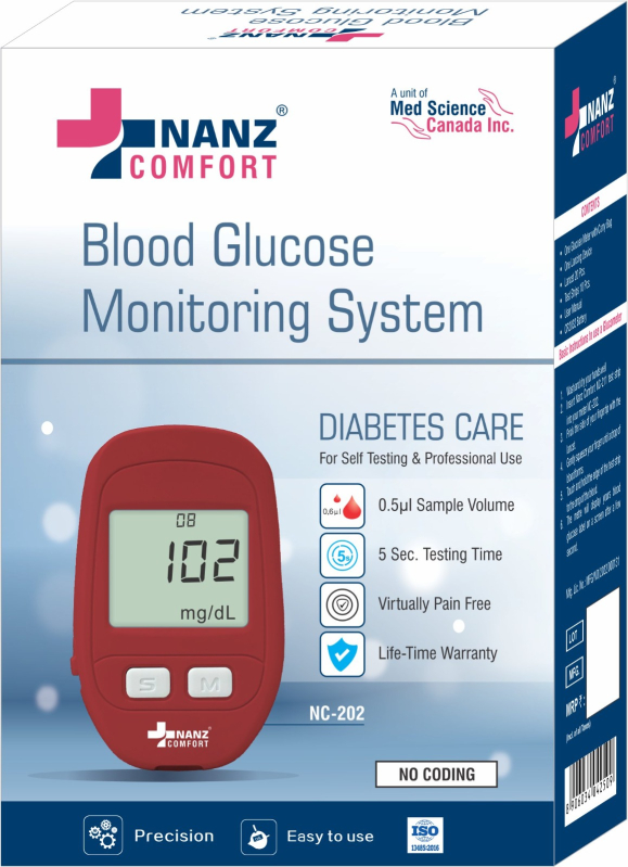 Nanz Comfort Automatic Blood Glucose Monitoring System, for Clinical