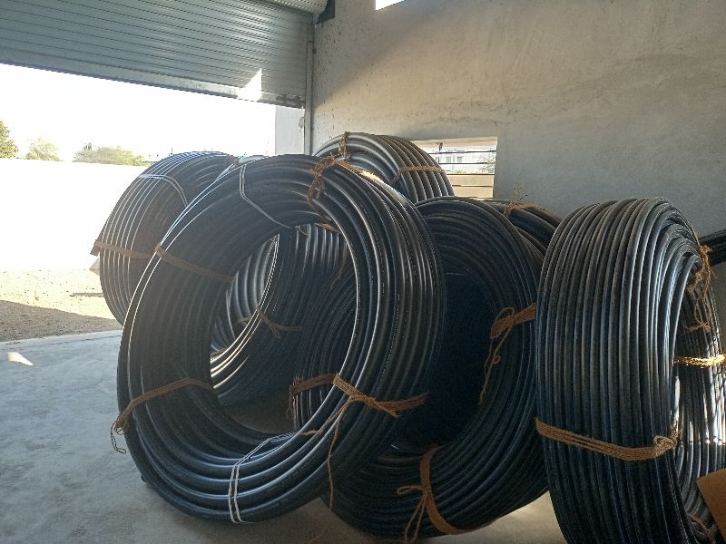 Round hdpe coil pipe, for Water Supplying, Drainage Use, Drainage, Length : 500 Meter