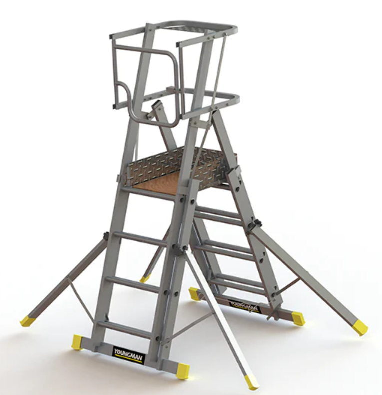 youngman teleguard telescopic platform ladder, Load Capacity 150kg at