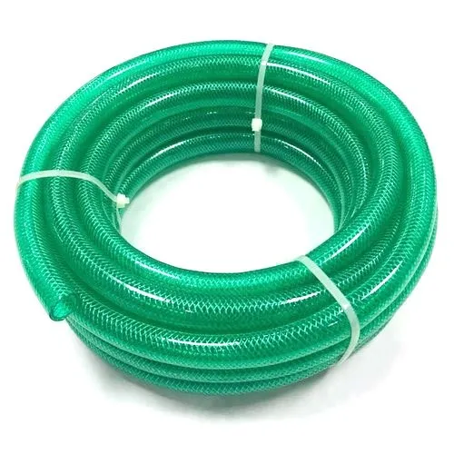 PVC Braided Hose Pipe, Length 1030 M, Color Green Damani Garden