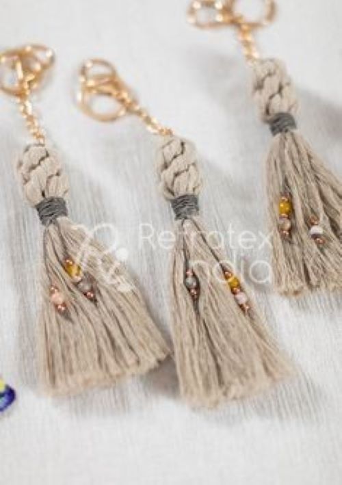 Cotton KT595 Key Ring Tassel, for Furniture, Garment, Feature : Easily Washable, Light Weight