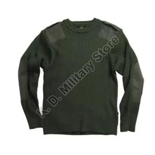 Full Sleeves Regular Fit Wool Mens Military Sweater, Gender : Unisex ...