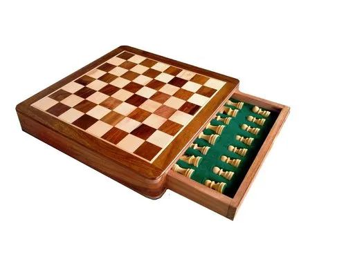 Wooden Chess Storage Box