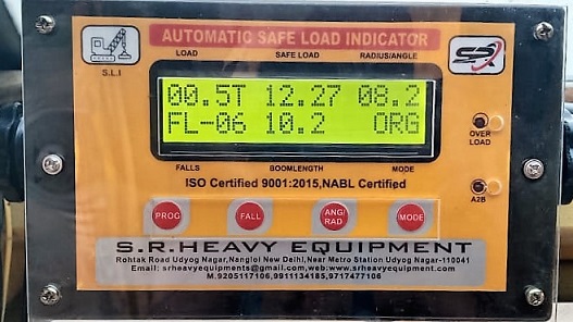 Safe load indicator for tower crane