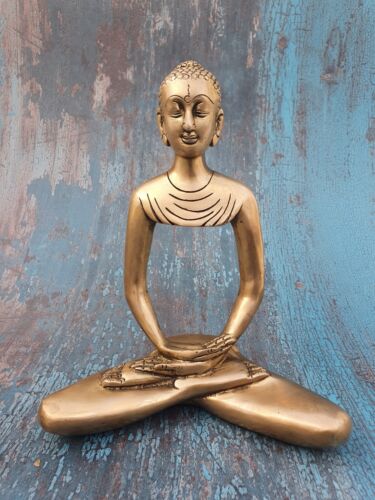 5kg Polished Printed brass buddha statue, for Worship, Temple, Interior Decor, Office, Home, Gifting