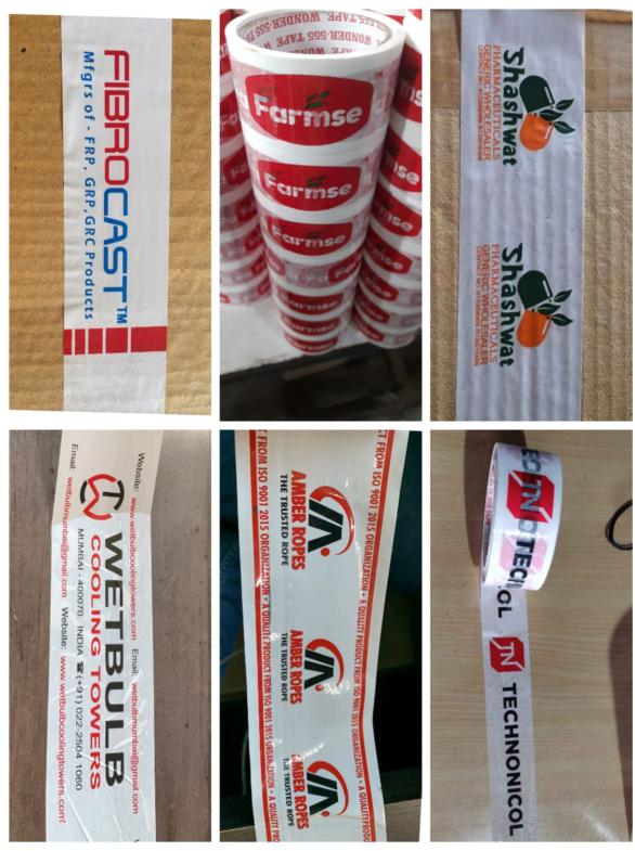 Plastic Logo Printed Tape, Packaging Type : Roll