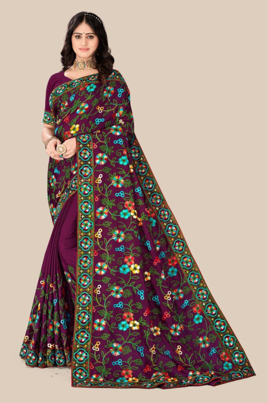 Dolla Silk with Kashmiri Work Saree Maruti Fashion, Surat, Gujarat