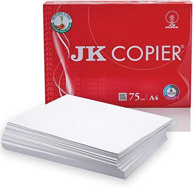White JK Red Copier Paper size