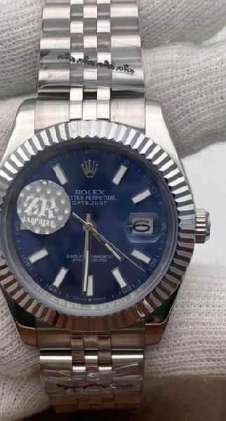 Rolex Date just Blue Dial Swiss Automatic Watch