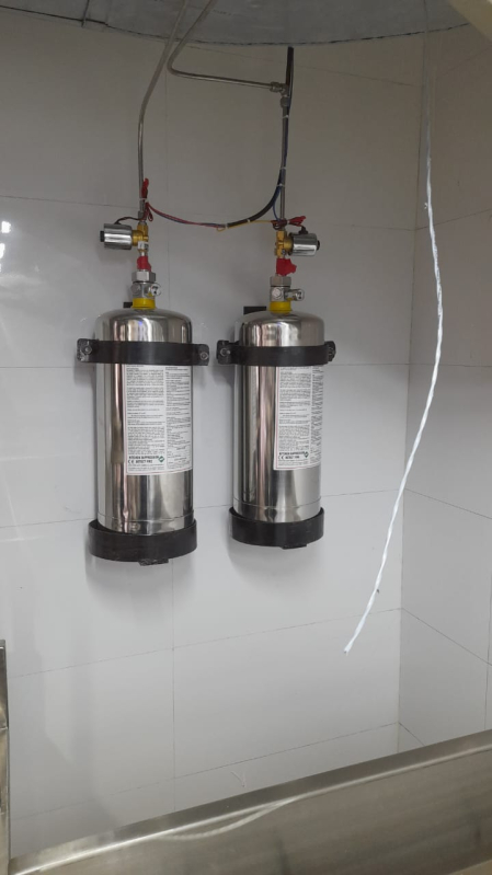 Cylindrical Mild Steel Kitchen suppression system