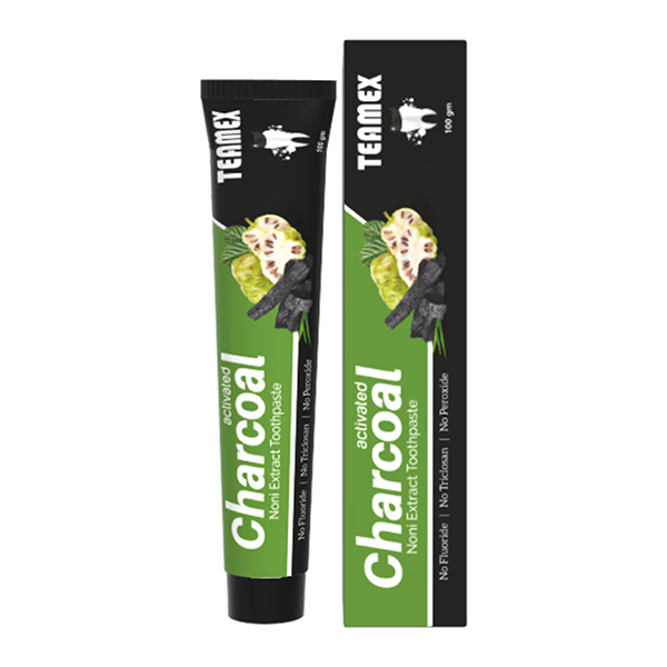 Teamex Charcoal Toothpaste, for Oral Health, Variety Herbal Teamex