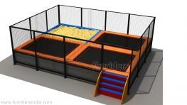 Trampoline park, for kids playing