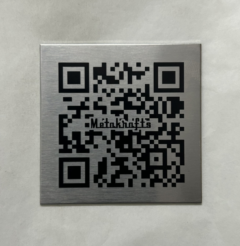 Stainless Steel Etched QR Code Labels at Best Price in Delhi Metakrafts