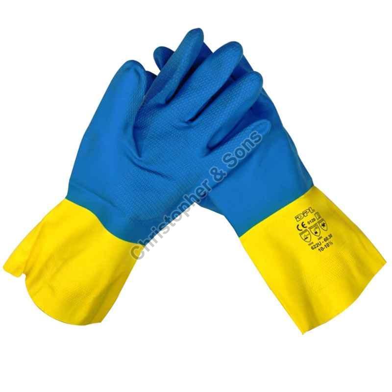 Chlorine Safety Gloves, for Firefighting, Color Blue at Best Price in