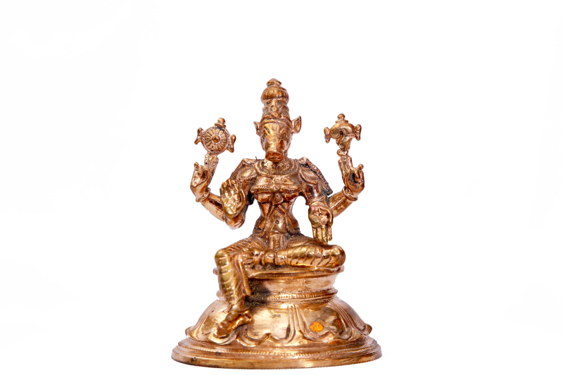 Bronze Goddess Varahi Devi Statue, for Home, Feature Rustproof, Easy
