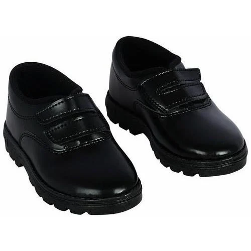 Black French Terrain Synthetic Lather School Uniform Shoes, Size 7