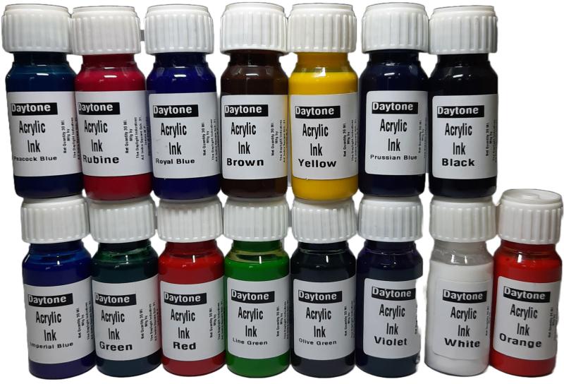 Daytone Acrylic Ink, Packaging Type : Plastic Bottle