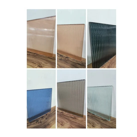 Tinted Fluted Glass, Glass Type Clear Transparent, Size 6ft x 8ft