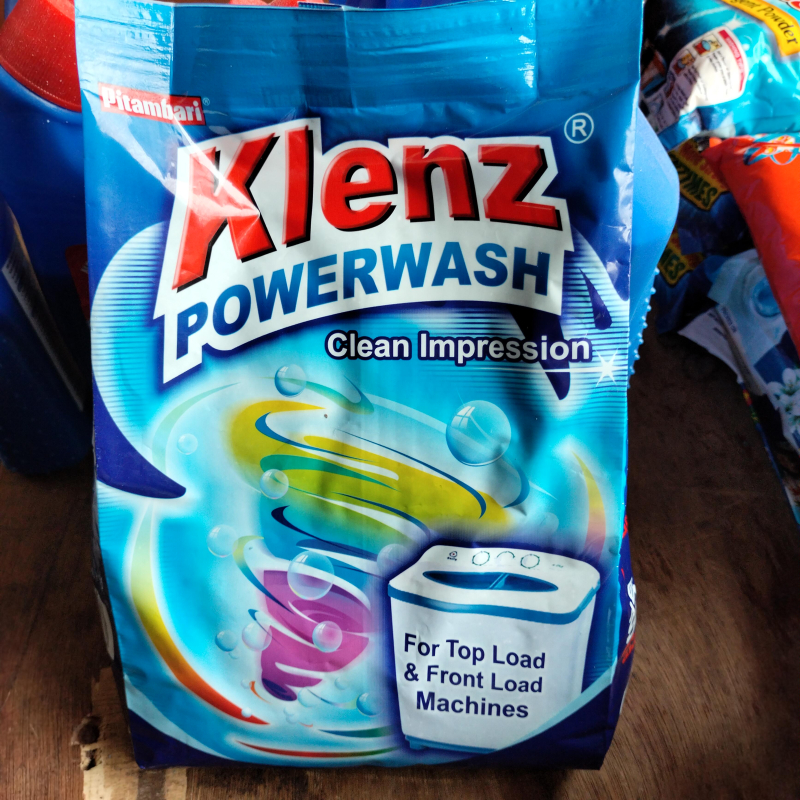 Klenz Detergent Powder, For Cloth Washing, Packaging Type Plastic