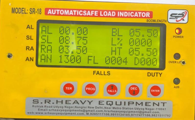 Safe load indicator for hydraulic crane, Display Type : Digital