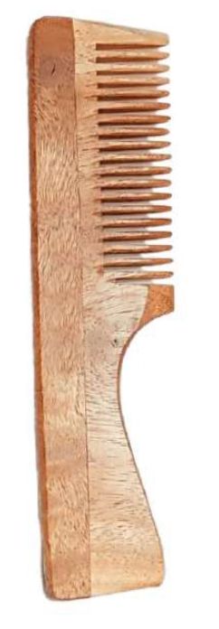 Neem Wood Regular Handle Comb, for Home, Salon, Color : Brown - The ...